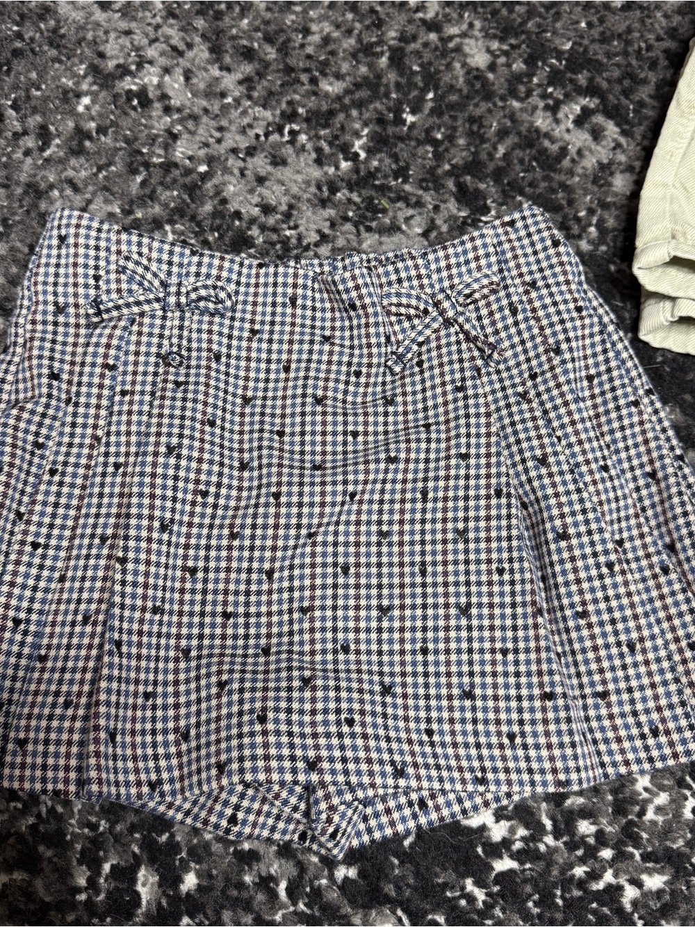 ZARA PLAID SKORT WITH BOWS